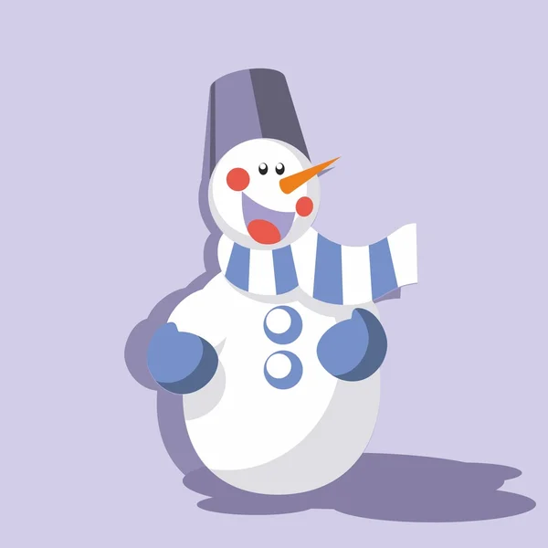 Boneco de neve cor 09 — Vetor de Stock
