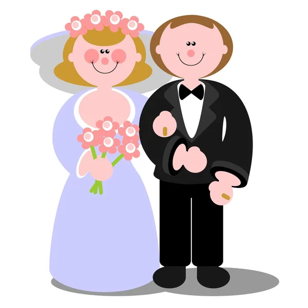 Düğün çifti 03 — Stok Vektör
