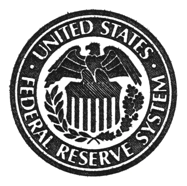 Σύμβολο ομοσπονδιακό αποθεματικό σύστημα των ΗΠΑ. μακροεντολή. — Φωτογραφία Αρχείου
