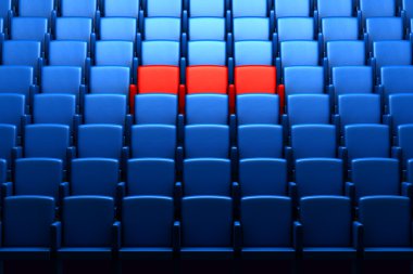 Auditorium with reserved seats clipart