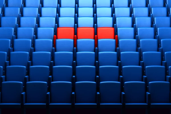 Auditorium with reserved seats — Stock Photo, Image