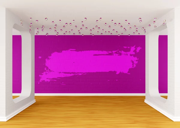 Hall da galeria com moldura de respingo — Fotografia de Stock