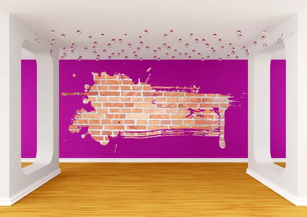 Galleriets hall med splash hål — Stockfoto