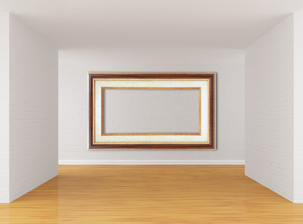 Empty room with frame