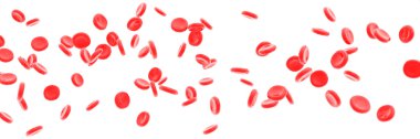 Red blood cells isolated on white clipart