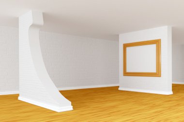 Empty gallery's hall clipart