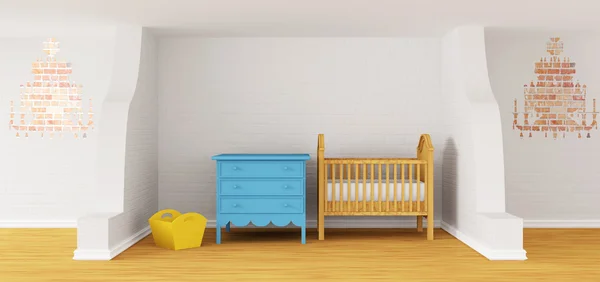 아기 침대와 아기 침실. — 스톡 사진