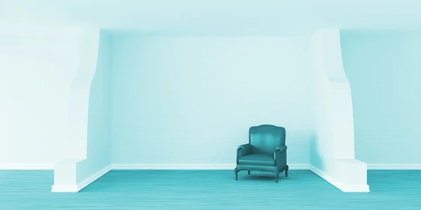 现代房间配备单独的扶手椅 — 图库照片