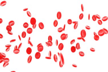 Red blood cells isolated on white clipart