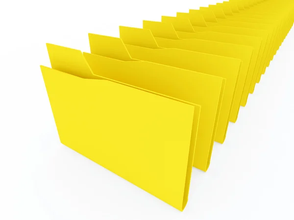 Folder komputer pada latar belakang putih — Stok Foto