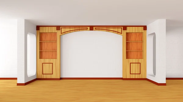 Empty bookcase in modern interior — Stock Photo, Image