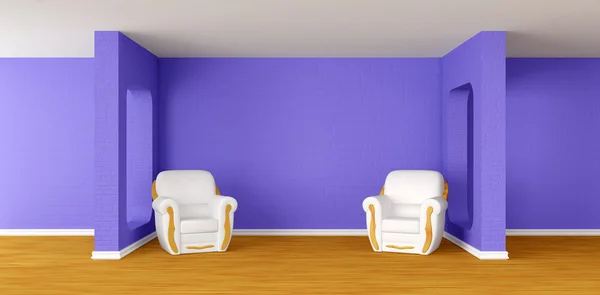 现代室与豪华扶手椅 — 图库照片