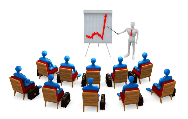 Grupp av personer och affärsman på vit bakgrund — Stockfoto