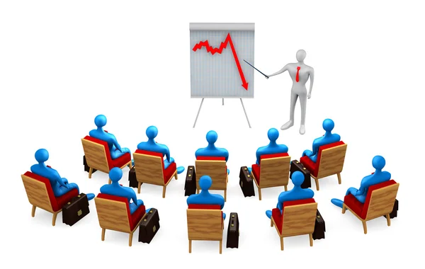 Groep van personen en zakenman op witte achtergrond — Stockfoto