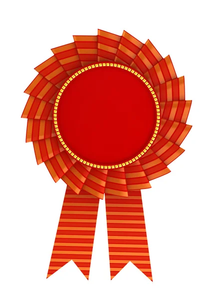 3D illustratie van rode award op witte achtergrond — Stockfoto