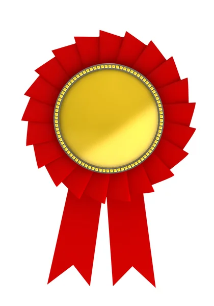 3d illustration of red award over white background — Stock Photo, Image