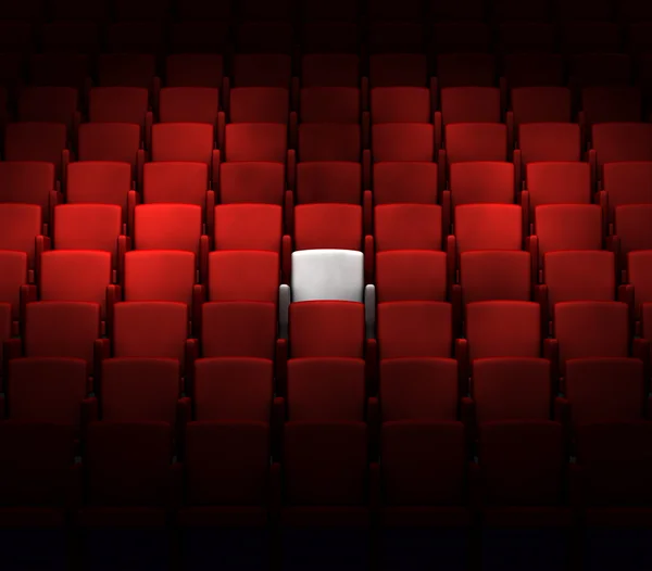 The auditorium with one reserved seat — Stock Photo, Image