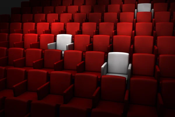 L'auditorium avec un siège réservé — Photo