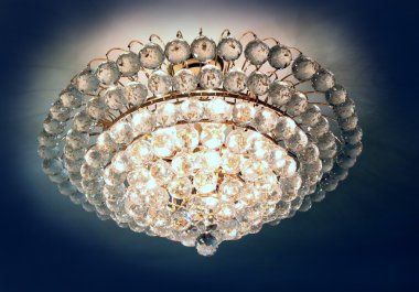 Close-up of a beautiful crystal chandelier clipart