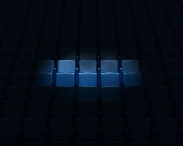 Leerer Theatersaal oder Kino — Stockfoto