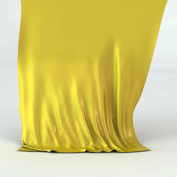 Cortinas de seda dourada — Fotografia de Stock