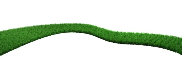 잔디에서 3d 녹색 경로 — 스톡 사진