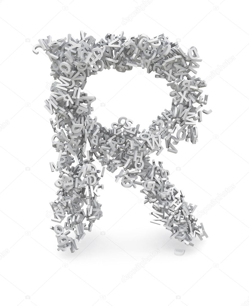 Shape Of Letter R Made From 3d Letters Stock Photo Image By C Sommersby