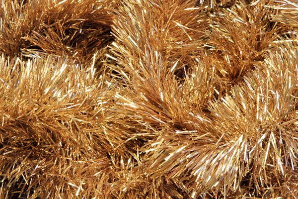Choinka złote tło blichtr — Zdjęcie stockowe