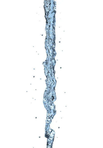 Μπλε νερό splash απομονώνονται σε λευκό φόντο — Φωτογραφία Αρχείου