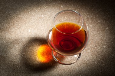 Glass of cognac clipart