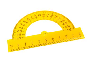 Yellow protractor clipart