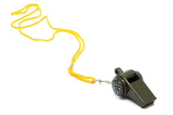 Whistle with a compass — Stock Photo, Image