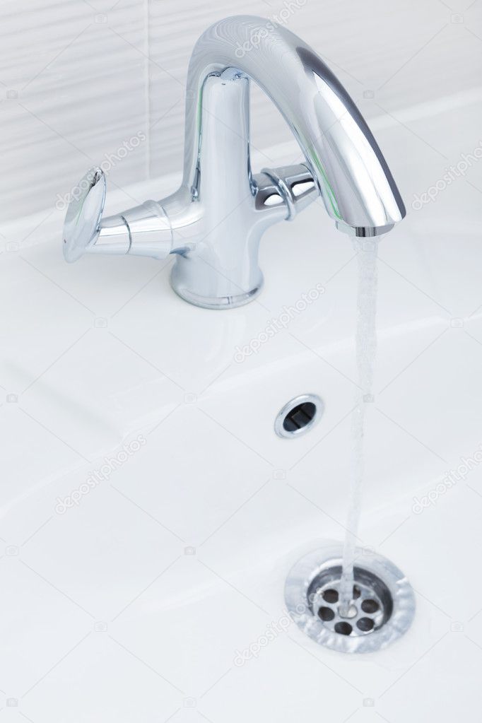Water in a sink