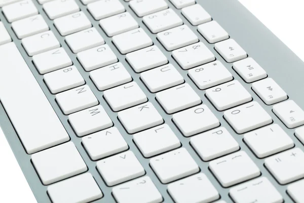 Modern white keyboard — Stock Photo, Image