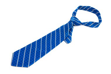 Blue striped necktie clipart