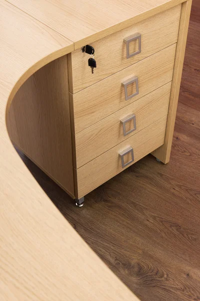 stock image Wooden desk with drawers