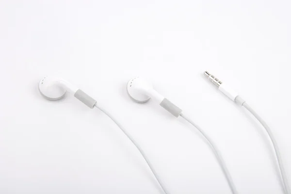 흰색 이어폰 — 스톡 사진