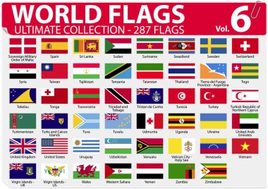 World Flags - Ultimate Collection - 287 flags - Volume 6 clipart
