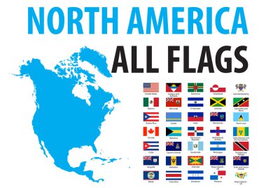 North America All Flags clipart