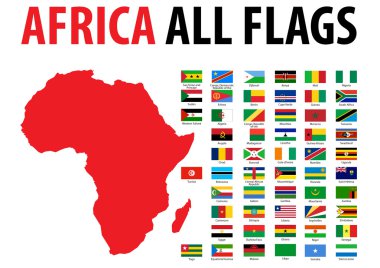 Afrika tüm bayraklar