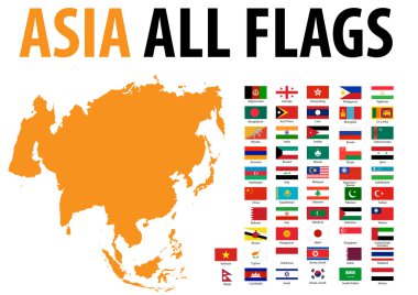 Asia All Flags clipart