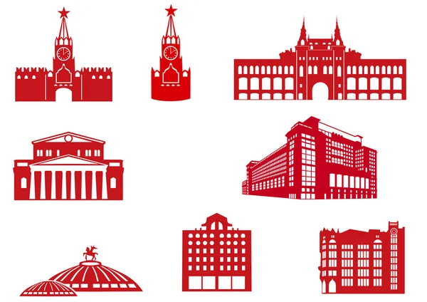 Moskova binalar simgeler — Stok Vektör