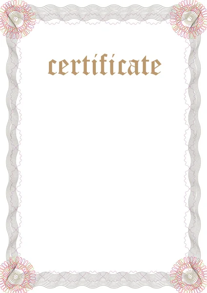 Plantilla de certificado - Serie de llenado e impresión — Vector de stock