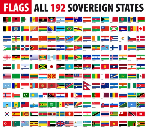 Serie di bandiere mondiali — Vettoriale Stock