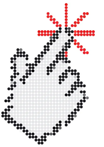 Ilustración de estilo de punto del cursor de mano — Vector de stock