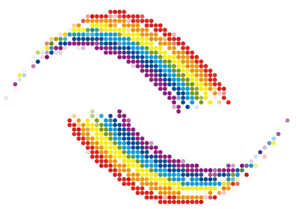 Dot Style Illustrazione dell'arcobaleno — Vettoriale Stock