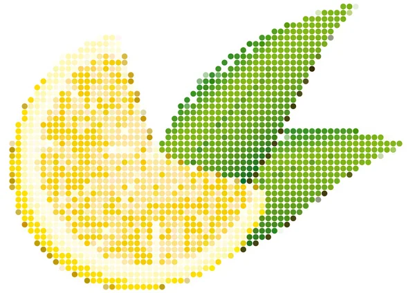 Estilo de punto Ilustración de limón — Archivo Imágenes Vectoriales