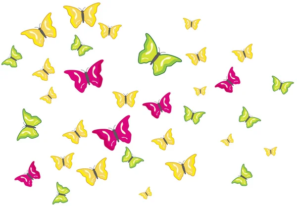 Butterflies swarm — Stock Vector