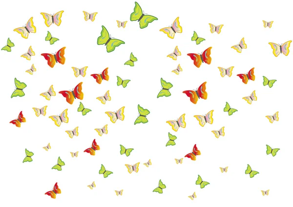 蝴蝶群 — 图库矢量图片