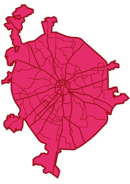 Москва карта — стоковий вектор